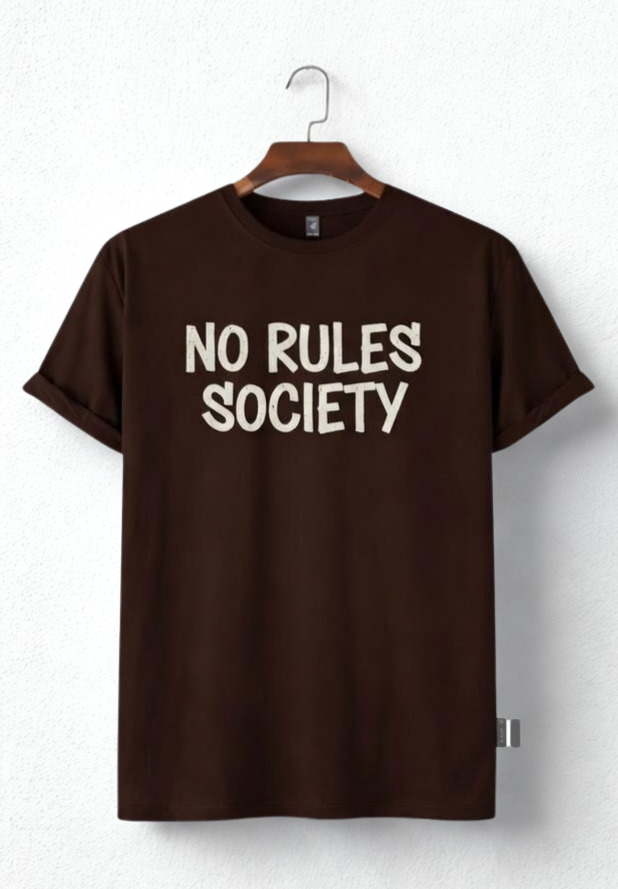 No Rules Society – Brown Statement T-Shirt 2