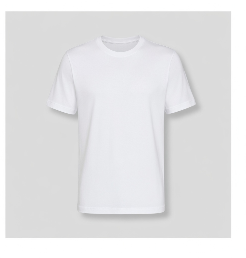 Men’s Regular-Fit Summer White T-Shirt – 120+ GSM, Ultra-Comfortable 2
