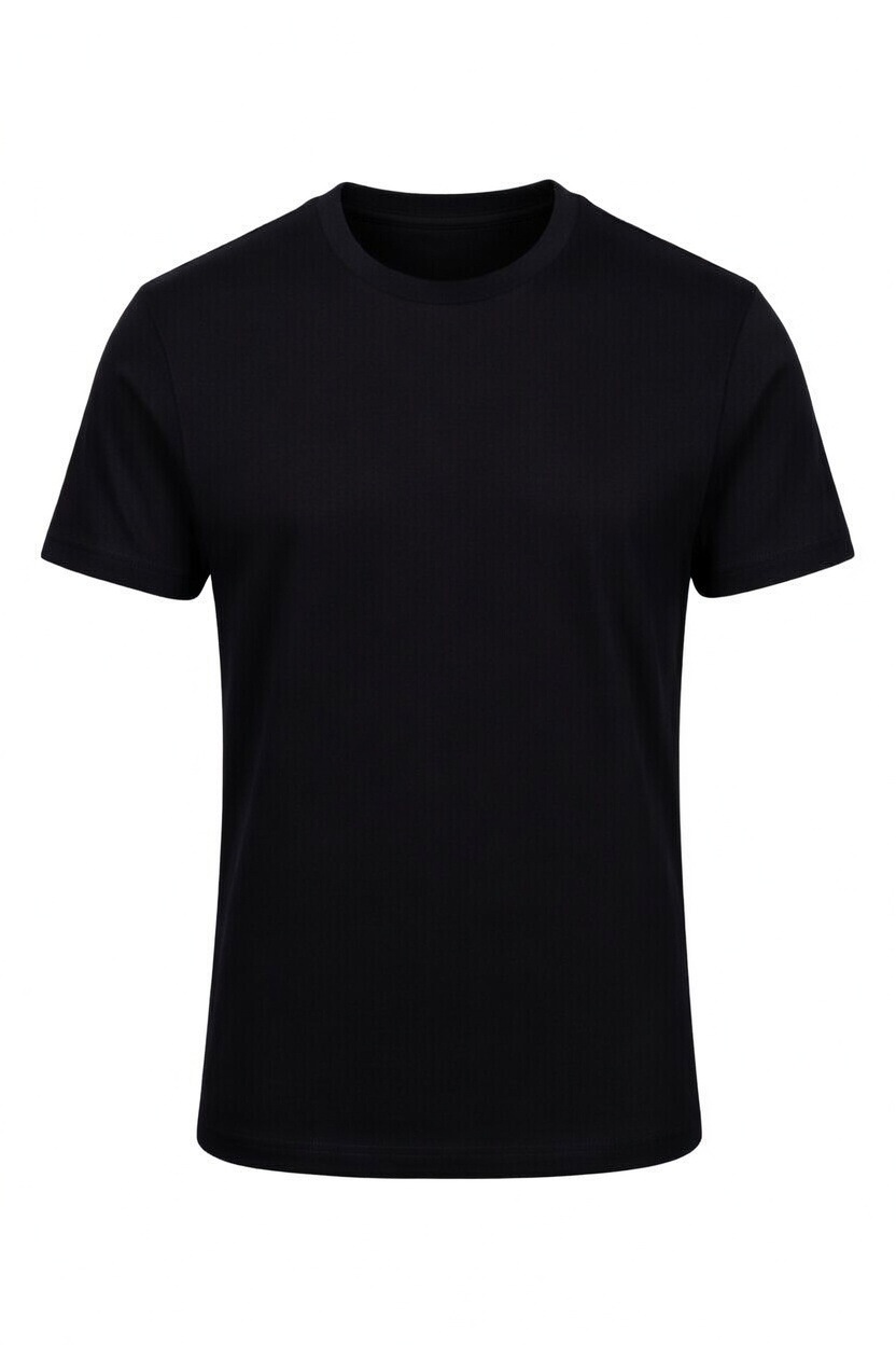 Men’s Regular-Fit Black Summer T-Shirt – 120+ GSM, Ultra-Comfortable 2