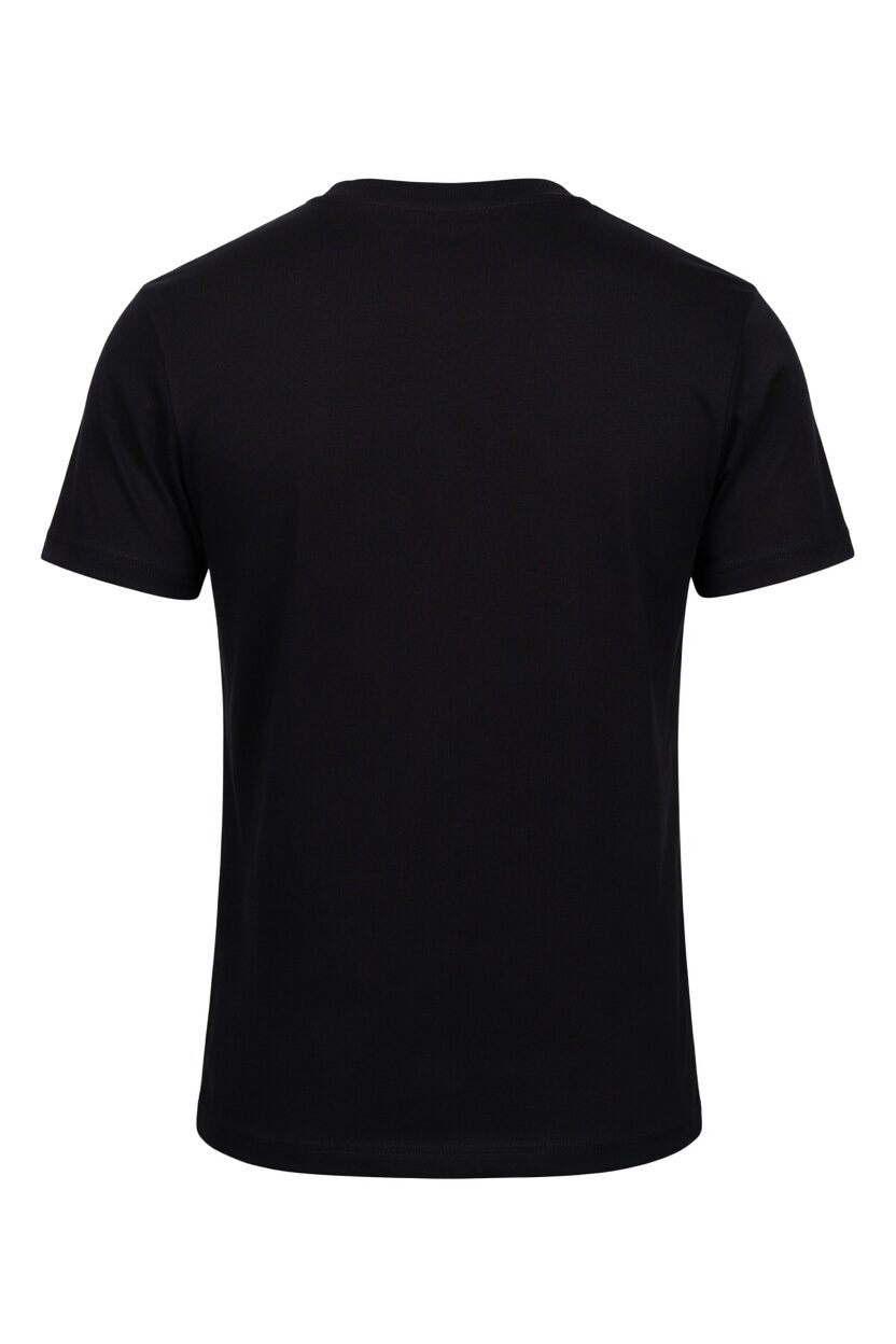 Men’s Regular-Fit Black Summer T-Shirt – 120+ GSM, Ultra-Comfortable 3