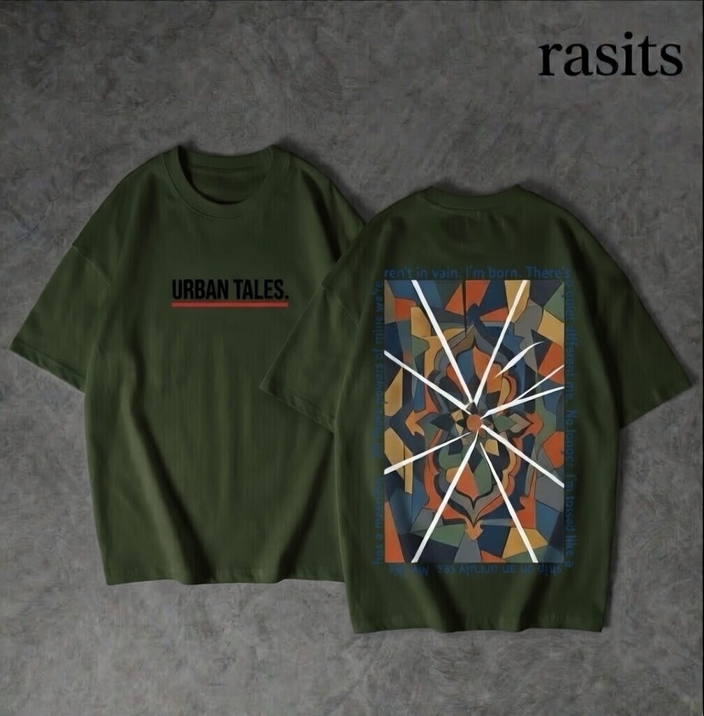 "Urban Tales" Premium Drop Shoulder – Geometric Art Series 2