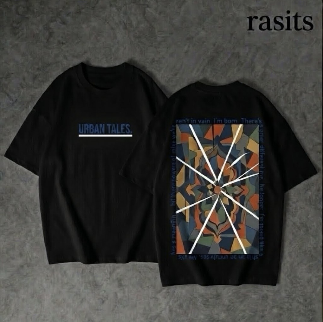"Urban Tales" Premium Drop Shoulder – Geometric Art Series 5