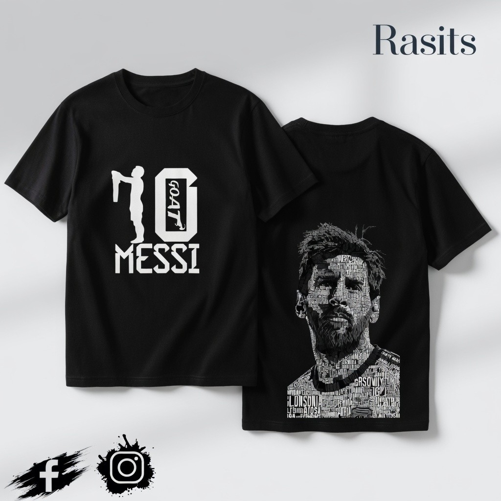 Premium 180+ GSM Drop Shoulder Football Legends Tribute T-Shirts 3