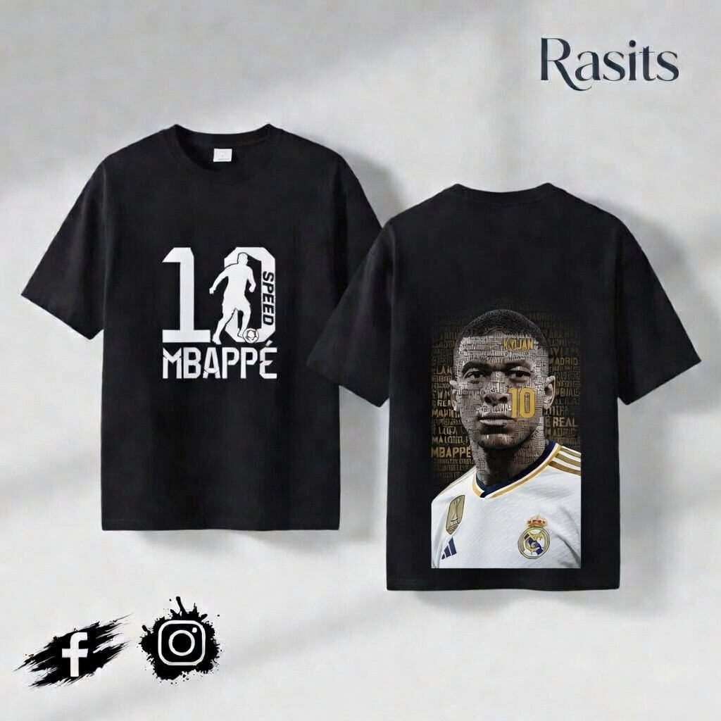 Premium 180+ GSM Drop Shoulder Football Legends Tribute T-Shirts 5