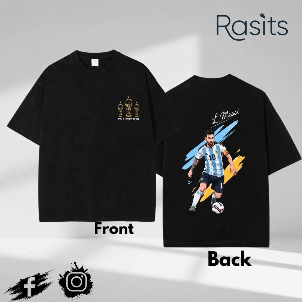 Premium 180+ GSM Drop Shoulder Football Legends Tribute T-Shirts 6