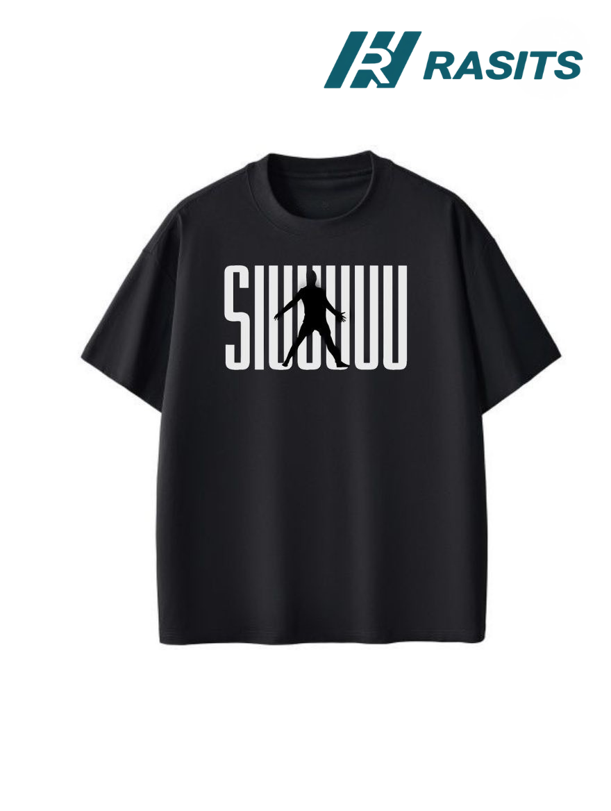 180+ GSM Drop Shoulder Football Icons Tribute T-Shirts – Cristiano & SIUUU Collection 2