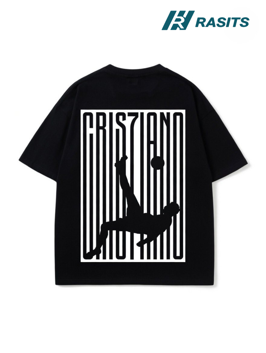 180+ GSM Drop Shoulder Football Icons Tribute T-Shirts – Cristiano & SIUUU Collection 3
