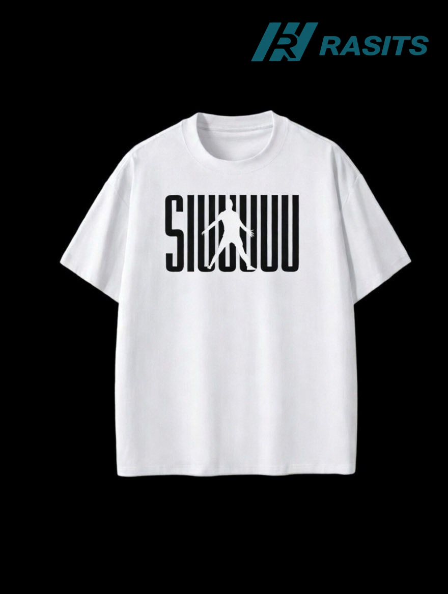 180+ GSM Drop Shoulder Football Icons Tribute T-Shirts – Cristiano & SIUUU Collection 4