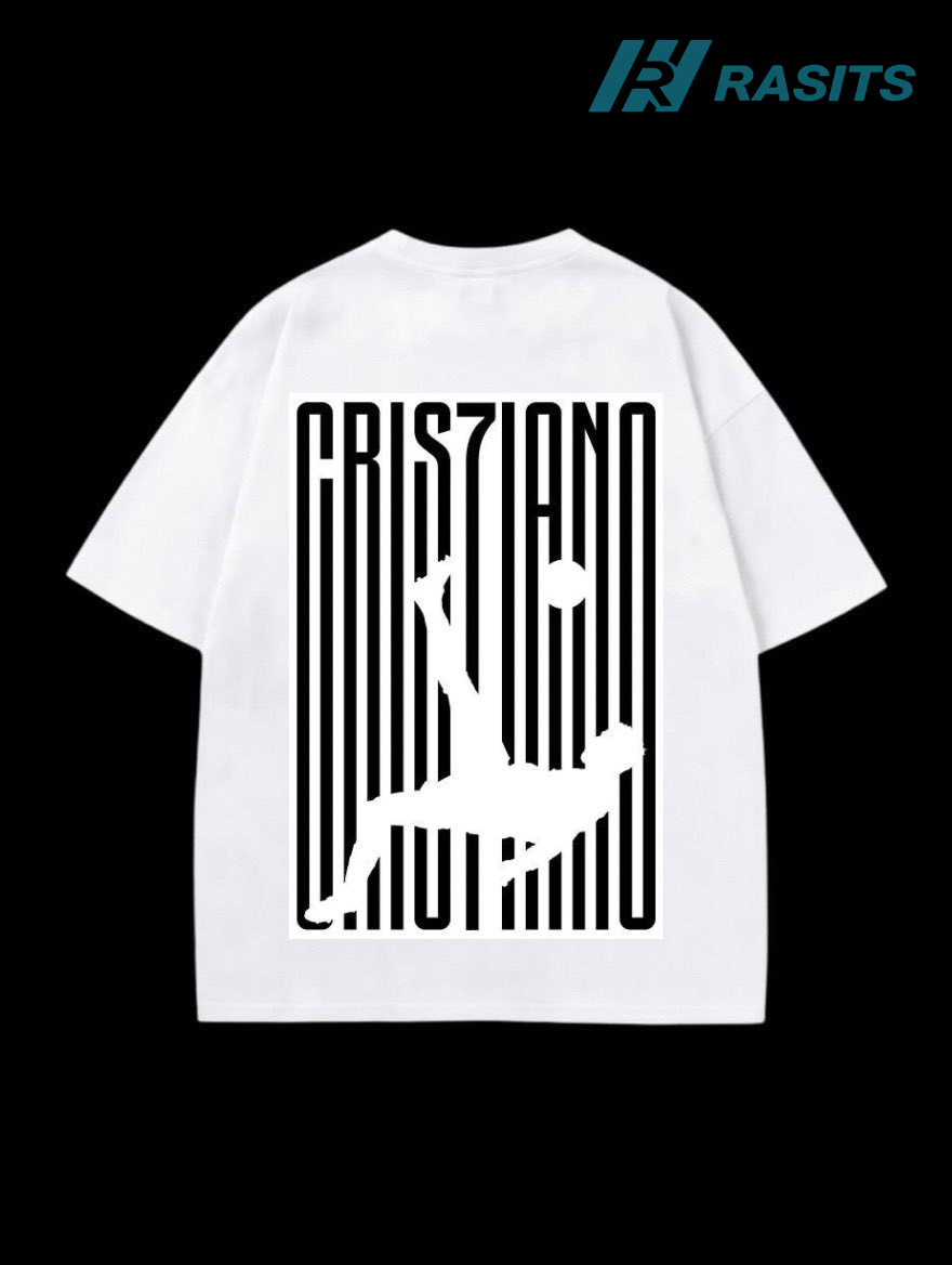 180+ GSM Drop Shoulder Football Icons Tribute T-Shirts – Cristiano & SIUUU Collection 5