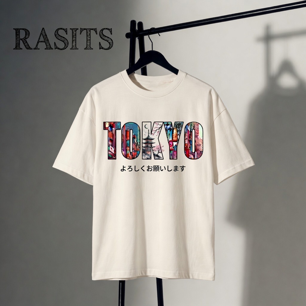 RASITS "Tokyo Urban" Premium Oversized Drop-Shoulder T-Shirt 3