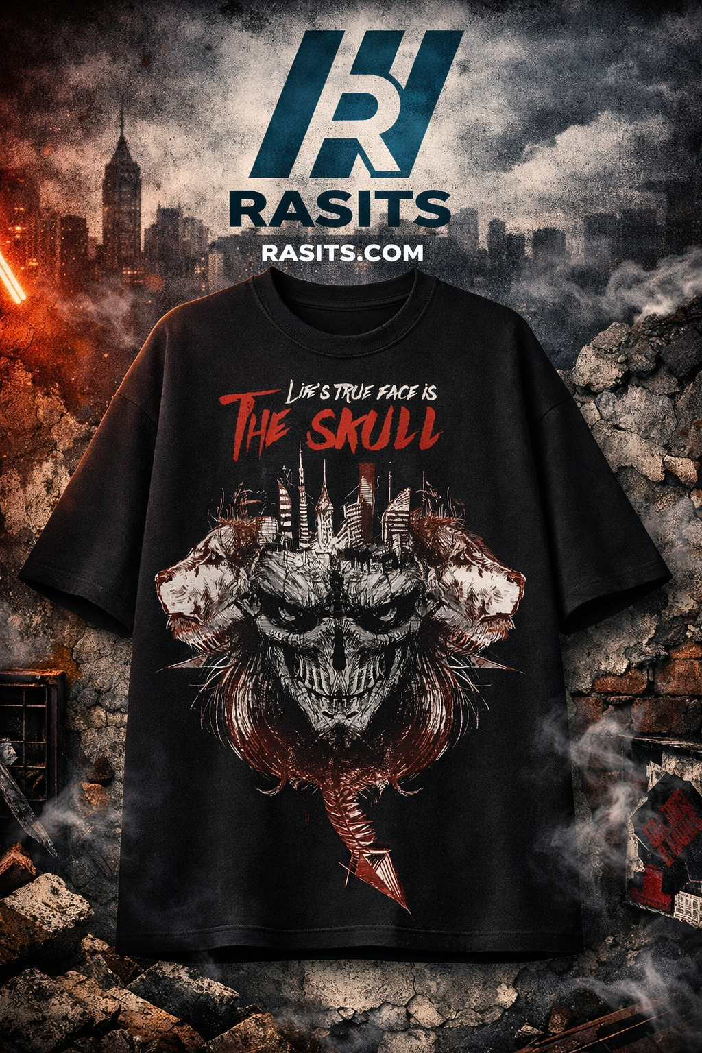 The Skull Tees – 180+ GSM Drop Shoulder Graphic Collection 2