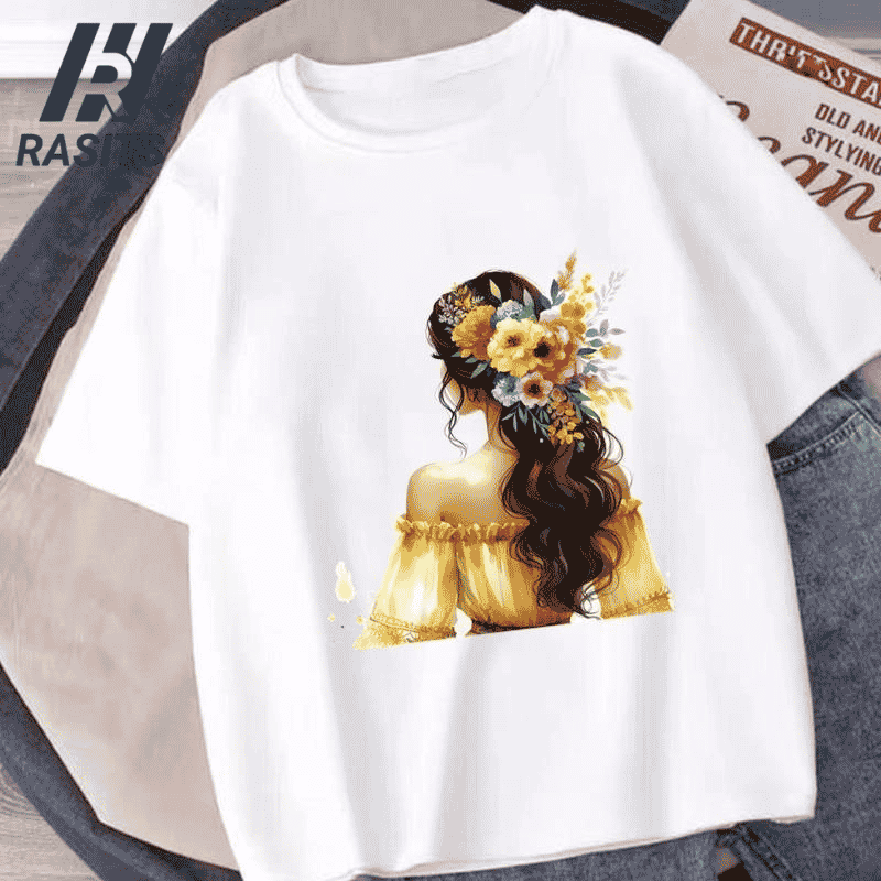 Floral Elegance Tee – 180+ GSM – Women’s Special Edition 4