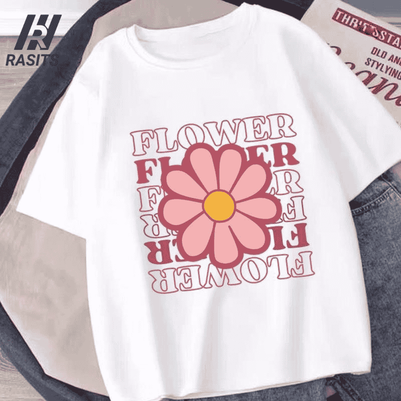Floral Elegance Tee – 180+ GSM – Women’s Special Edition 10