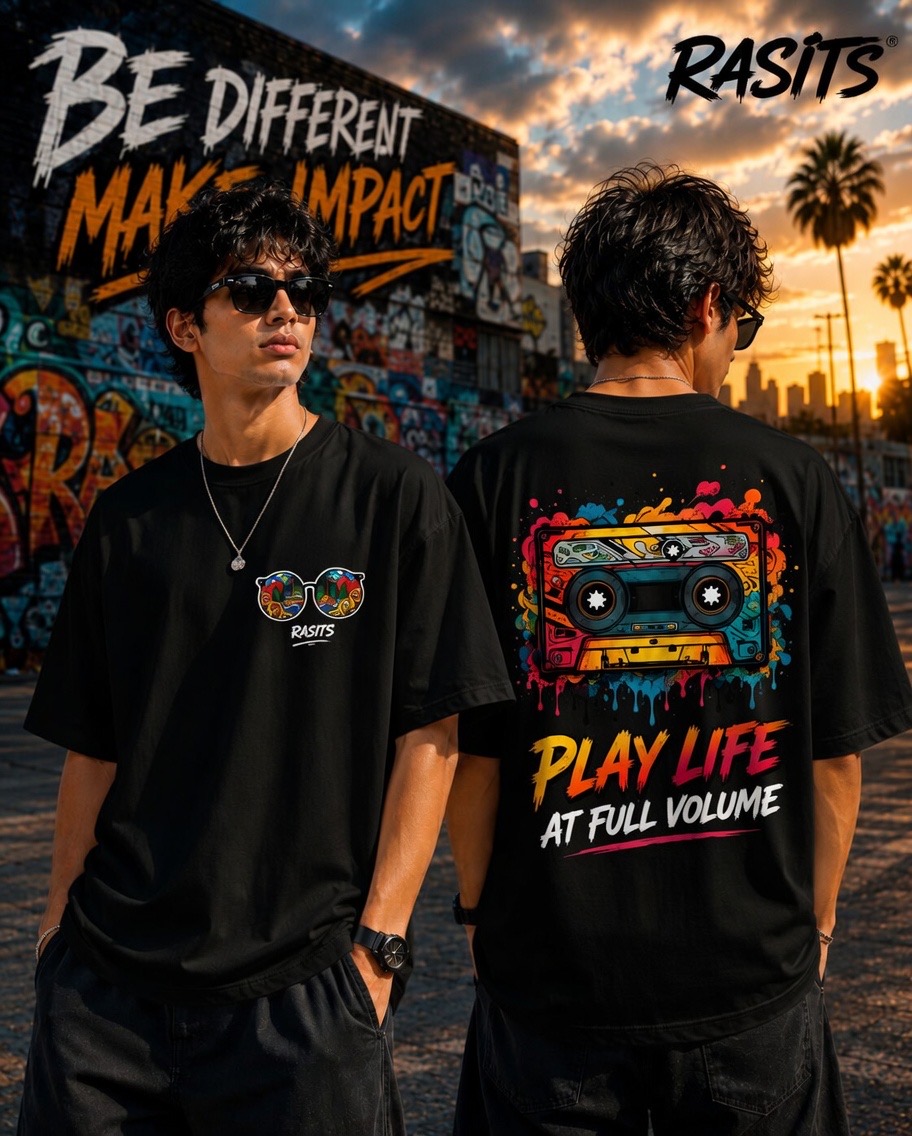 "Retro Volume" Oversized Streetwear T-Shirt 3