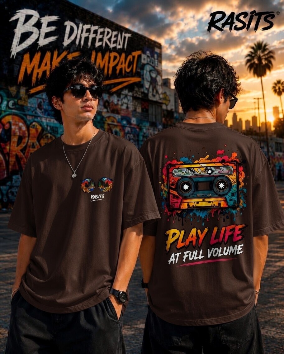 "Retro Volume" Oversized Streetwear T-Shirt 5