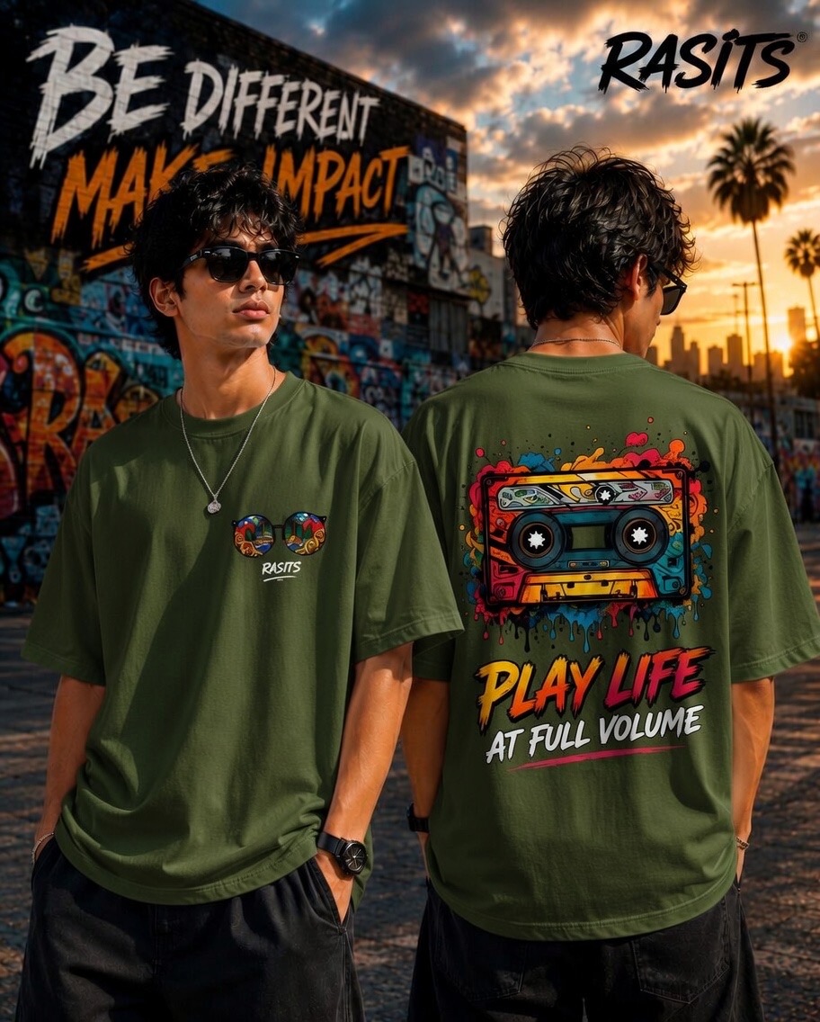 "Retro Volume" Oversized Streetwear T-Shirt 4